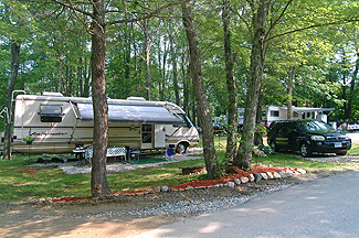 A spacious campsite at Stateline Campresort & Cabins